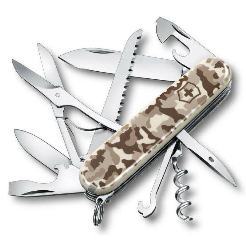 Victorinox швейцарский перочинный нож Huntsman 91мм 15 функций камуфляж пустыни (1.3713.941)
