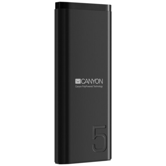 Внешний аккумулятор CANYON PB-53 Power bank 5000mAh, черный