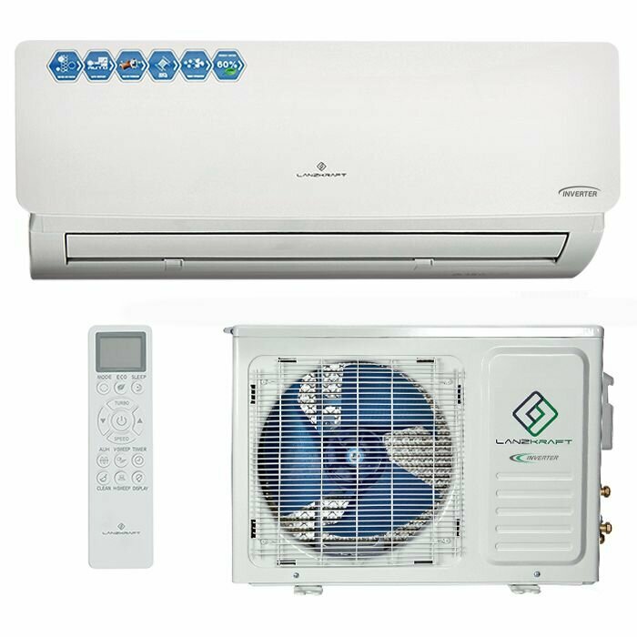 Настенный кондиционер LANZKRAFT SIMPLE INVERTER LSWH-25FC1Z/LSAH-25FC1Z