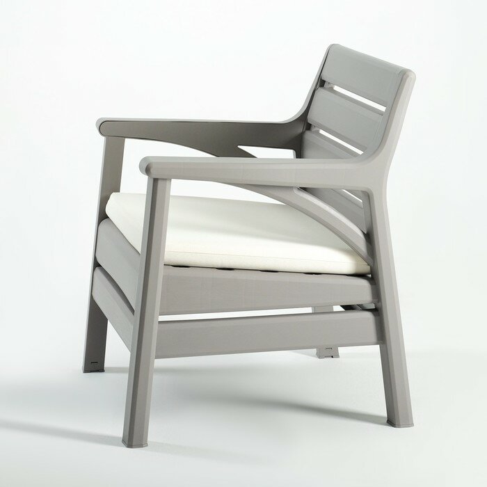 Шафран Набор садовой мебели "Евпатория" 3 предмета: 2 кресла, стол, цвет серый - фотография № 7