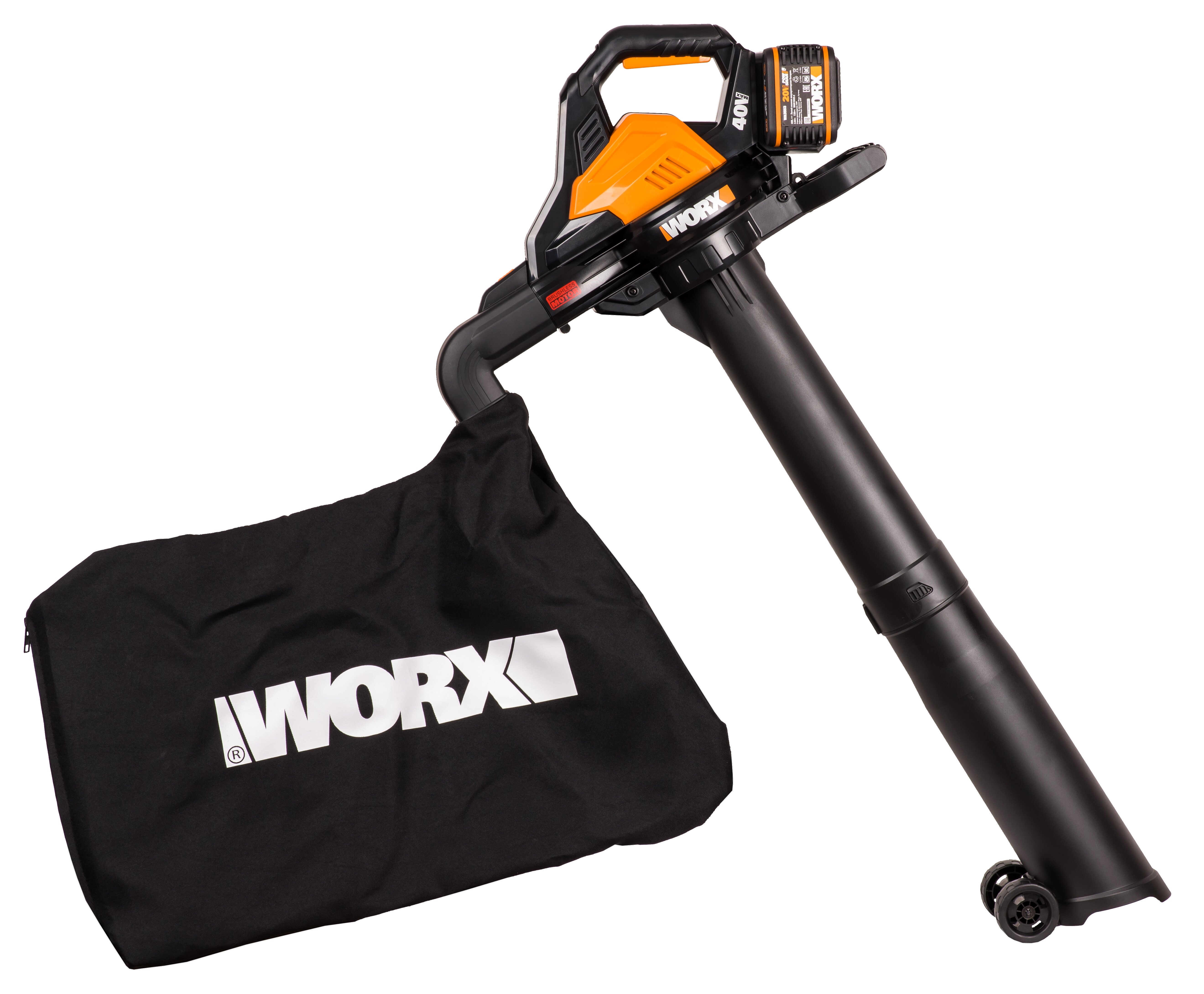 Аккумуляторный пылесос / воздуходувка бесщеточный WORX WG583E 40В 4Ач х2 ЗУ 2А x2 коробка