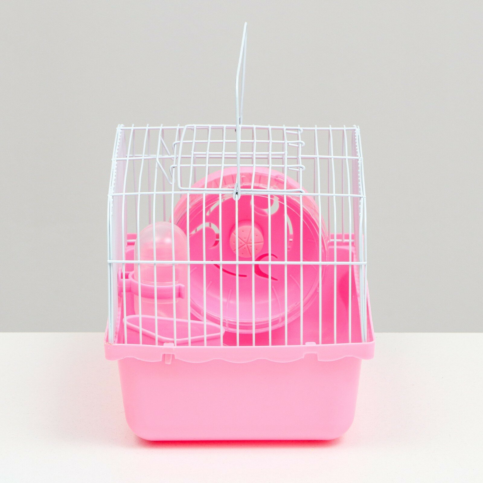 Клетка для грызунов "Пижон", 23 х 17 х 17 см, розовая - фотография № 3