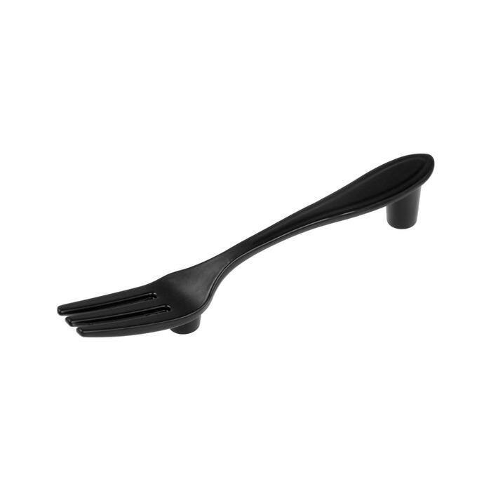 Ручка скоба "Вилка" CAPPIO, м/о 76 мм, цвет черный - фотография № 1