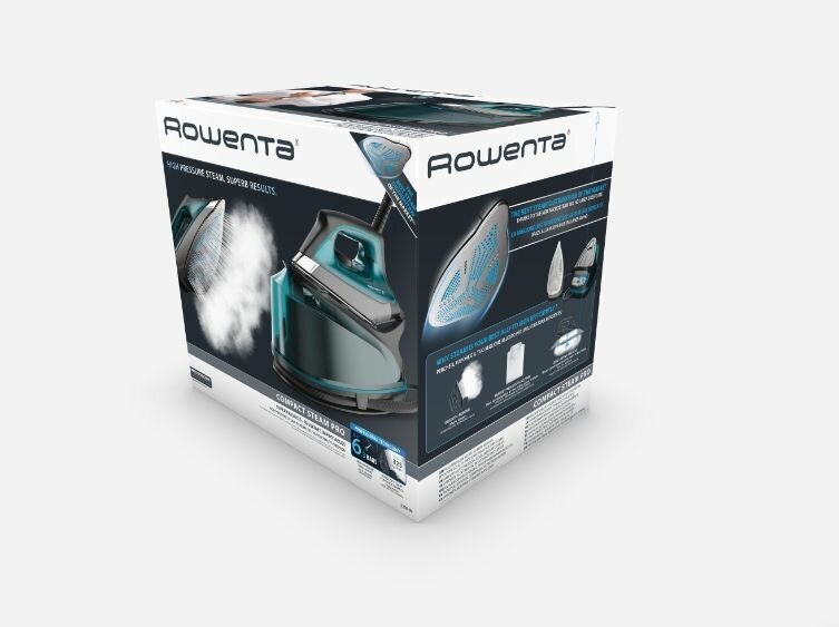 Парогенератор Rowenta Compact Steam Pro 6.3 DG7623 черный/синий - фотография № 11