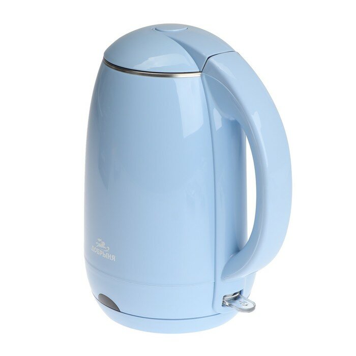 Чайник электрический "Добрыня" DO-1249B, пластик, 1.8 л, 2000 Вт, голубой - фотография № 2