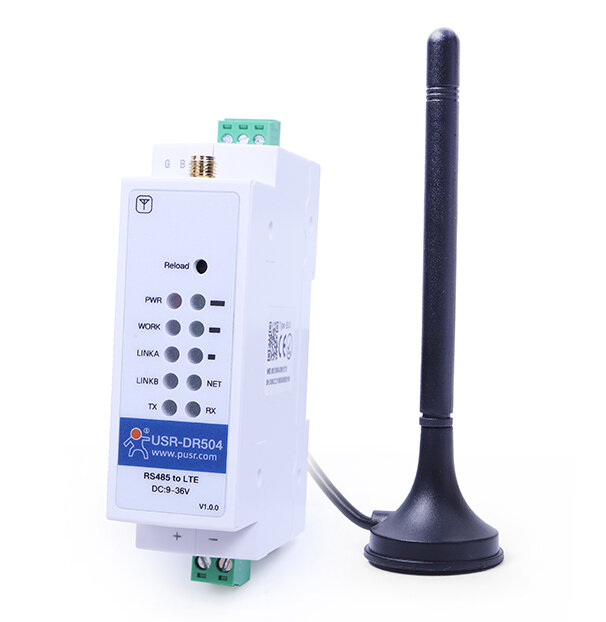 Промышленный 4G-модем USR IoT USR-DR504 LTE Cat4 RS485 на DIN-рейку