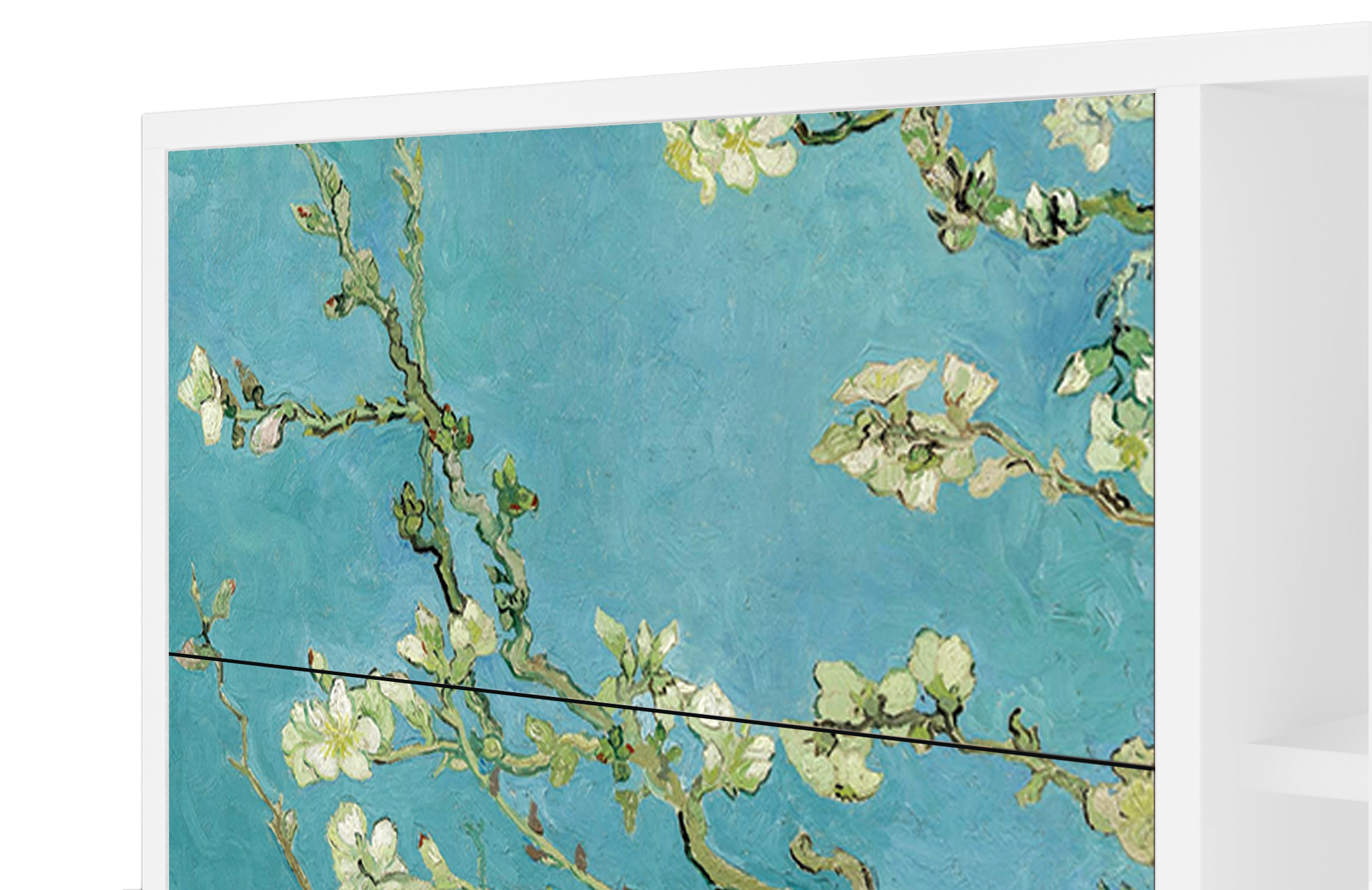Комод - STORYZ - BS2 Almond Blossom by Van Gogh, 125 x 97 x 48 см, Белый - фотография № 5