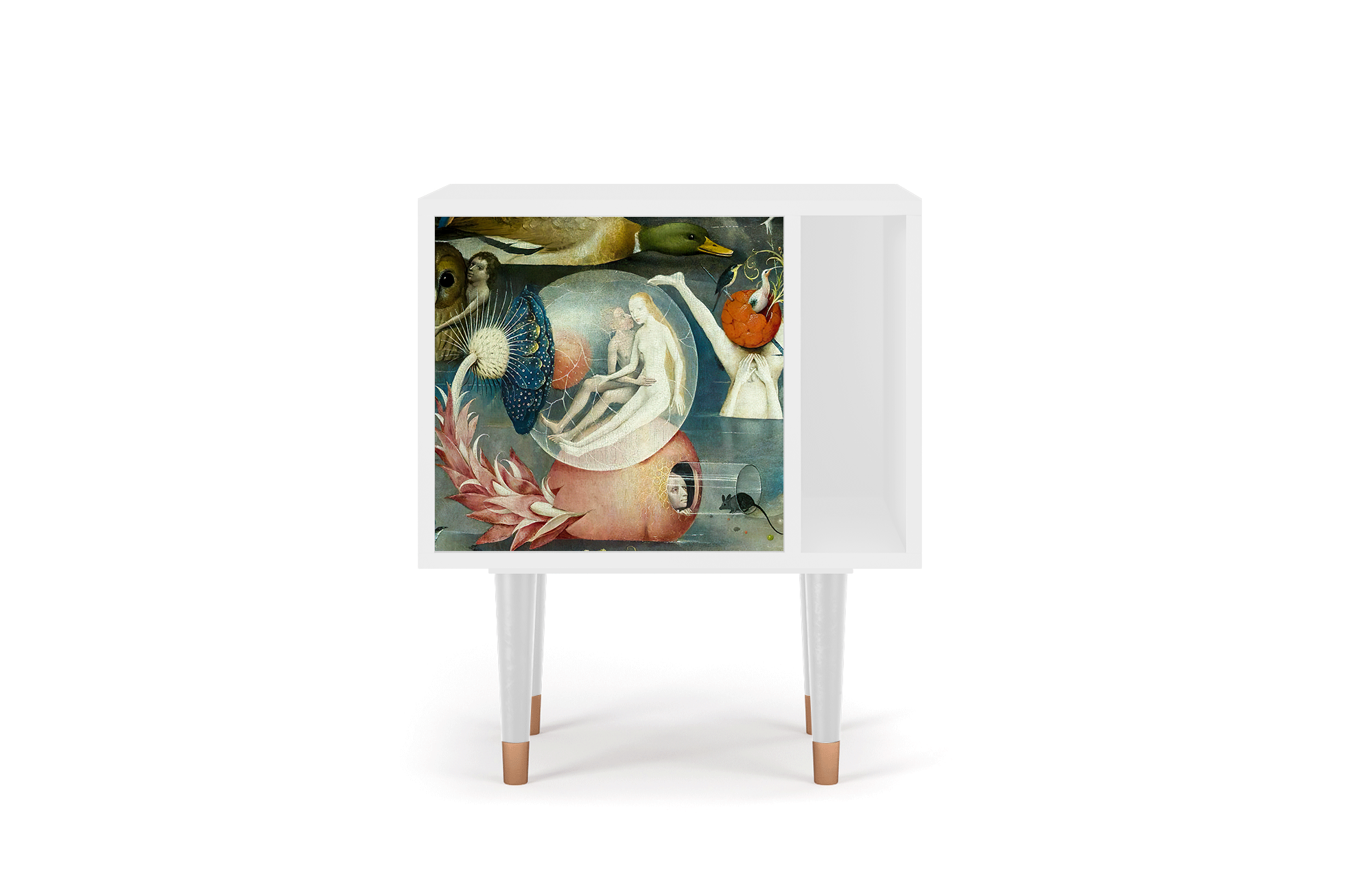 Прикроватная тумба - STORYZ - S2 The Garden Of by Hieronymus Bosch, 58 x 69 x 48 см, Белый - фотография № 2