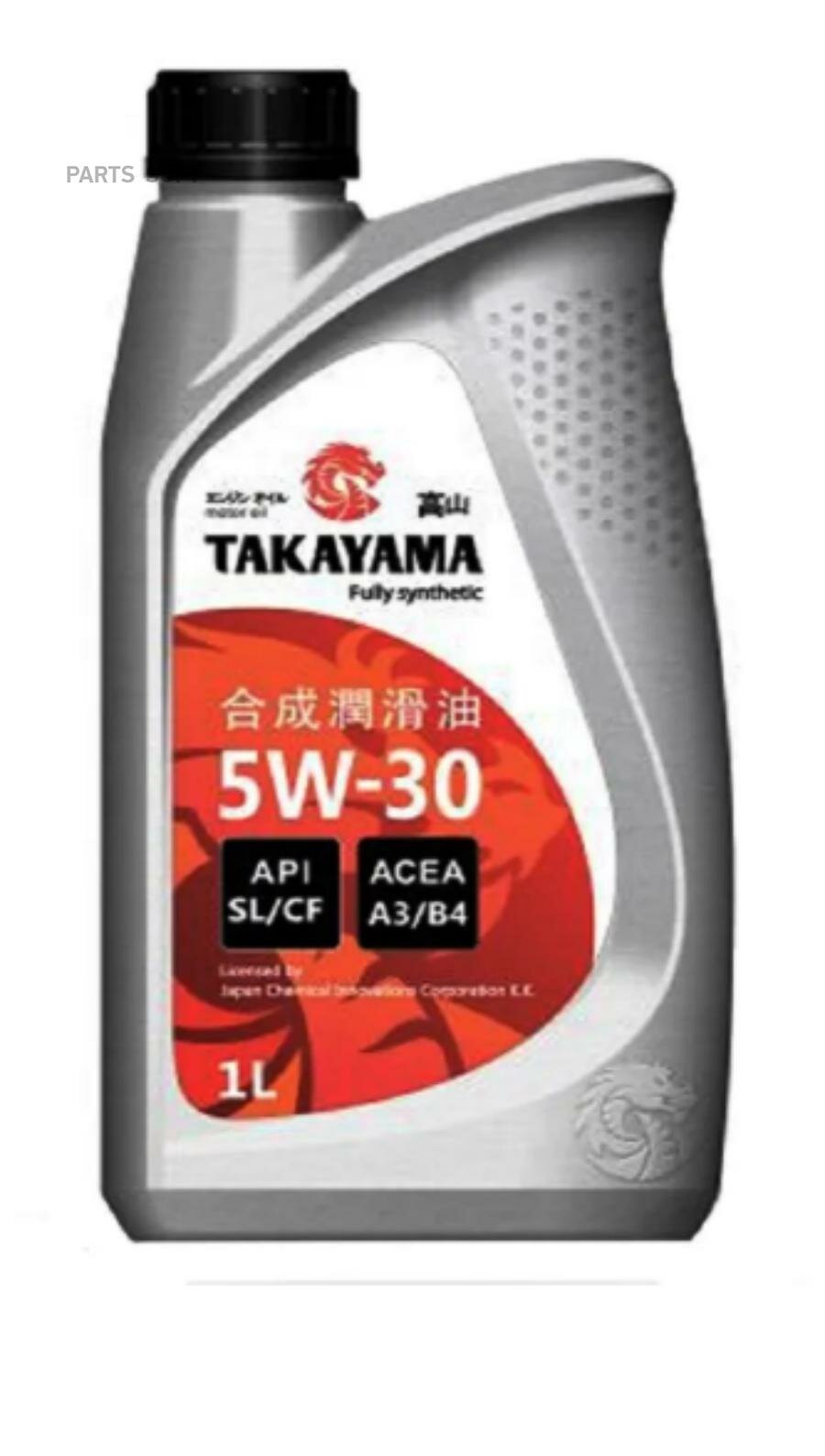 TAKAYAMA 605529 Масло моторное Takayama SAE 5W-30, API SL/CF 1л пластик 605529