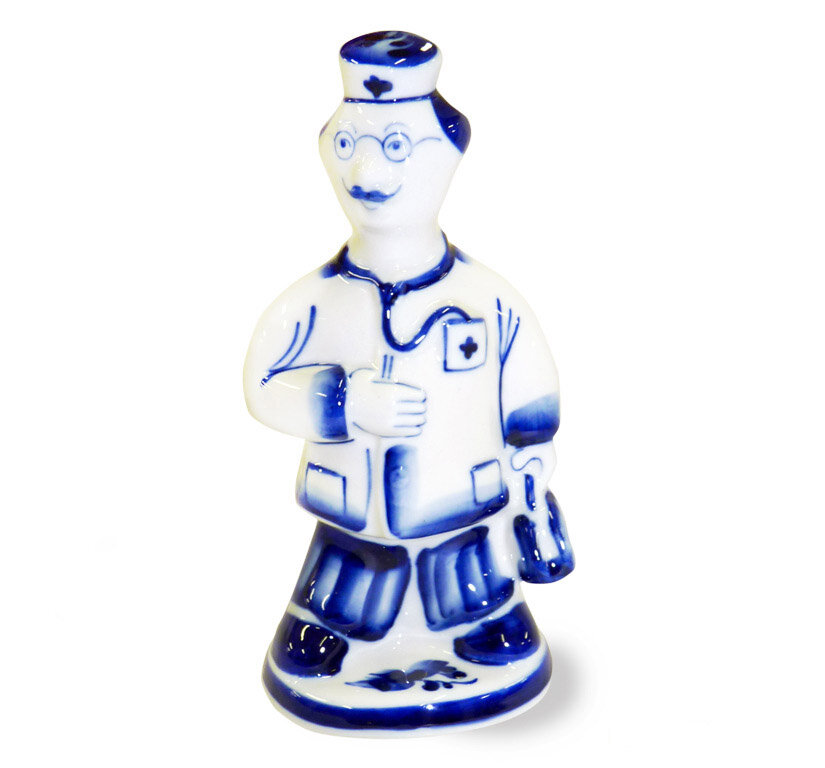 фото Сувенир Доктор Гжель ручная роспись