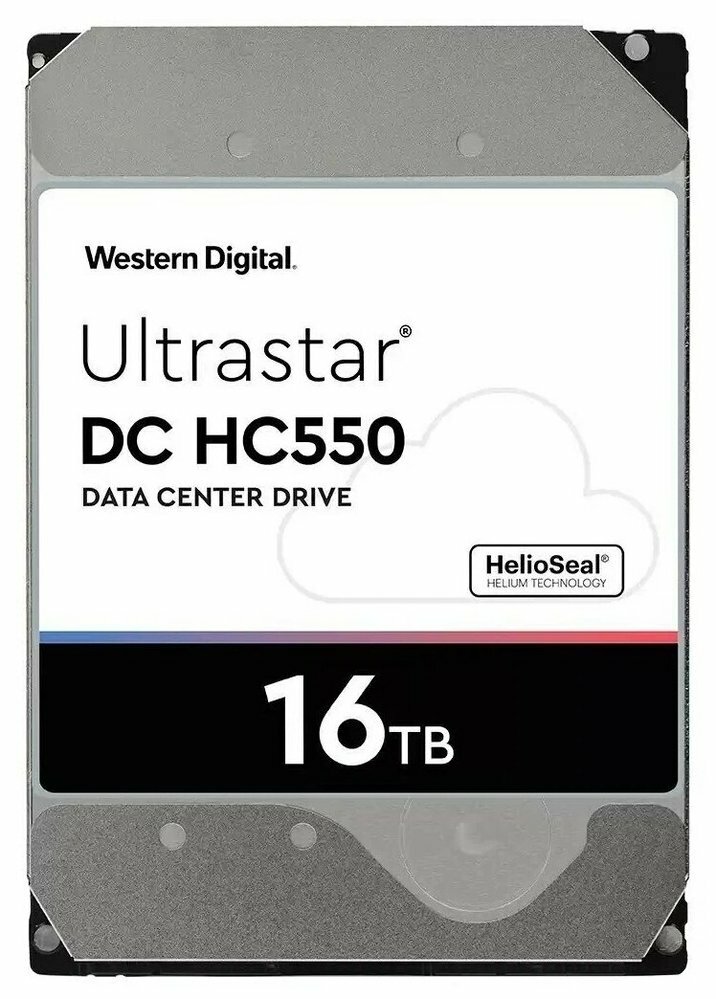 Жесткий диск WD Sata-iii 16Tb 0F38462 WUH721816ALE6L4 Ultrastar DC HC550 (7200rpm) 512Mb 3.5" 0F3846