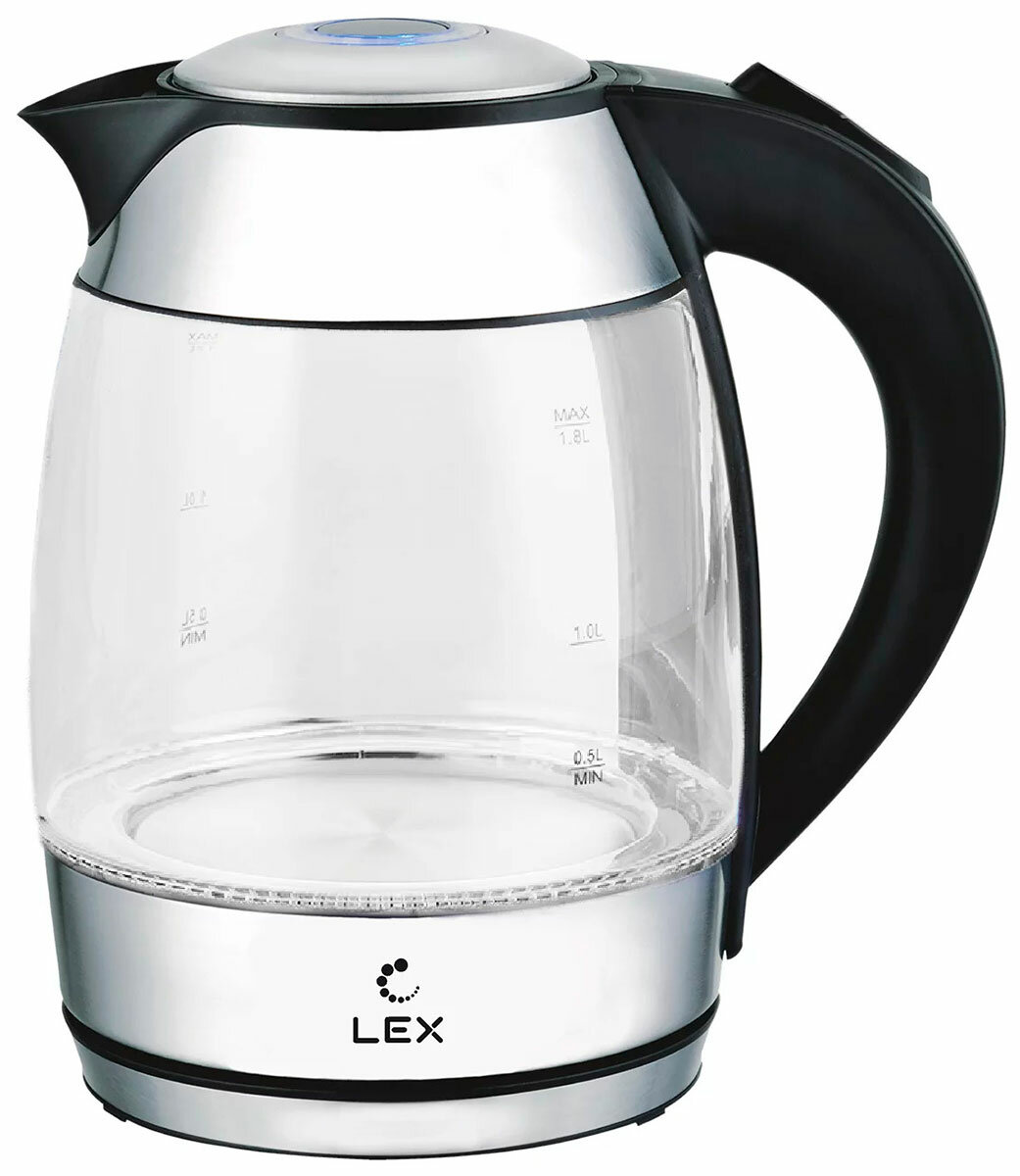 Чайник электрический LEX LX 3006-1, черный - фотография № 1
