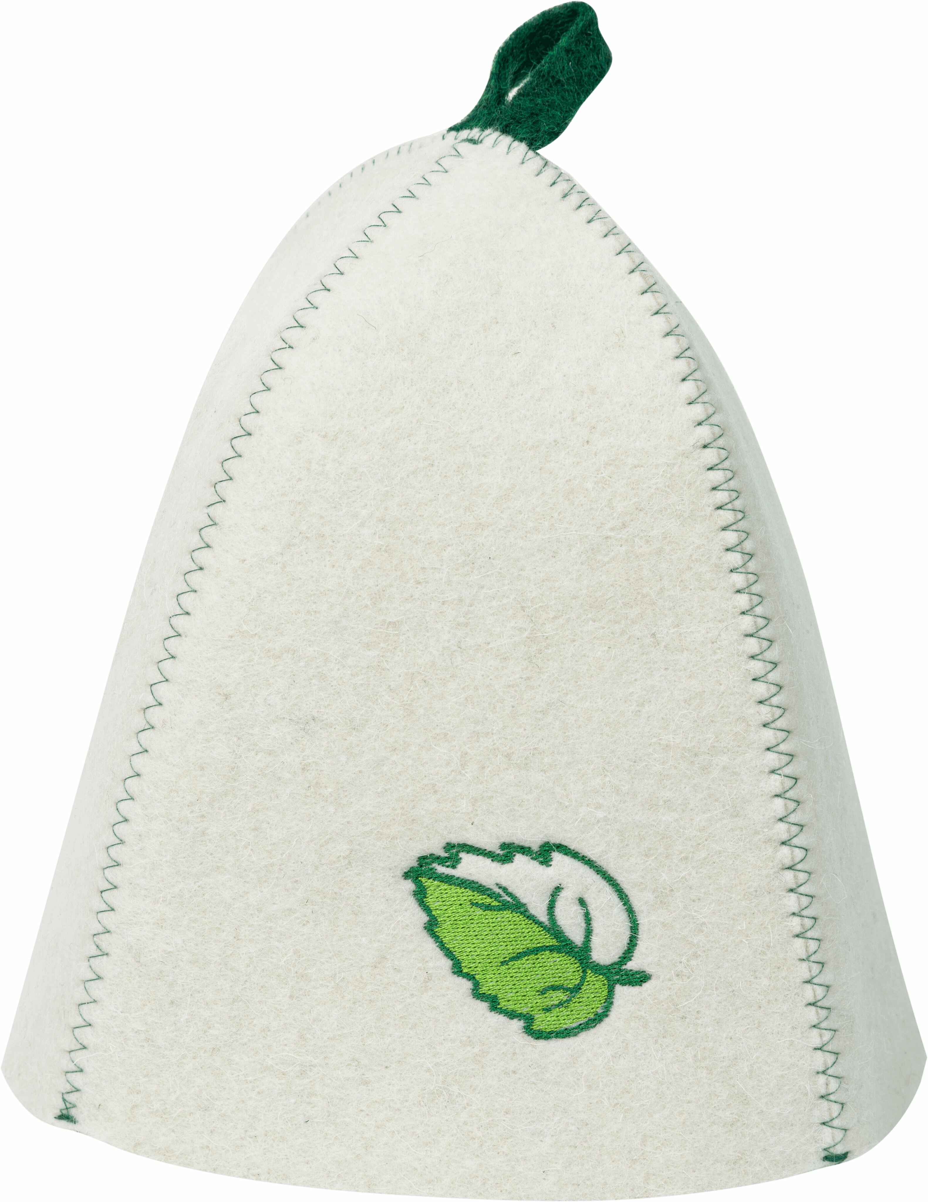 фото Шапка для бани Невский Банщик Лист с вышивкой фетр