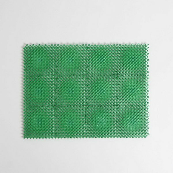 Коврик придверный пластмассовый "Gras", 41x54 см, цвет зеленый - фотография № 3