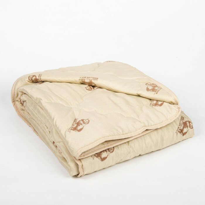 Адамас Одеяло облегчённое Адамас "Овечья шерсть", размер 140х205 ± 5 см, 200гр/м2, чехол п/э - фотография № 1