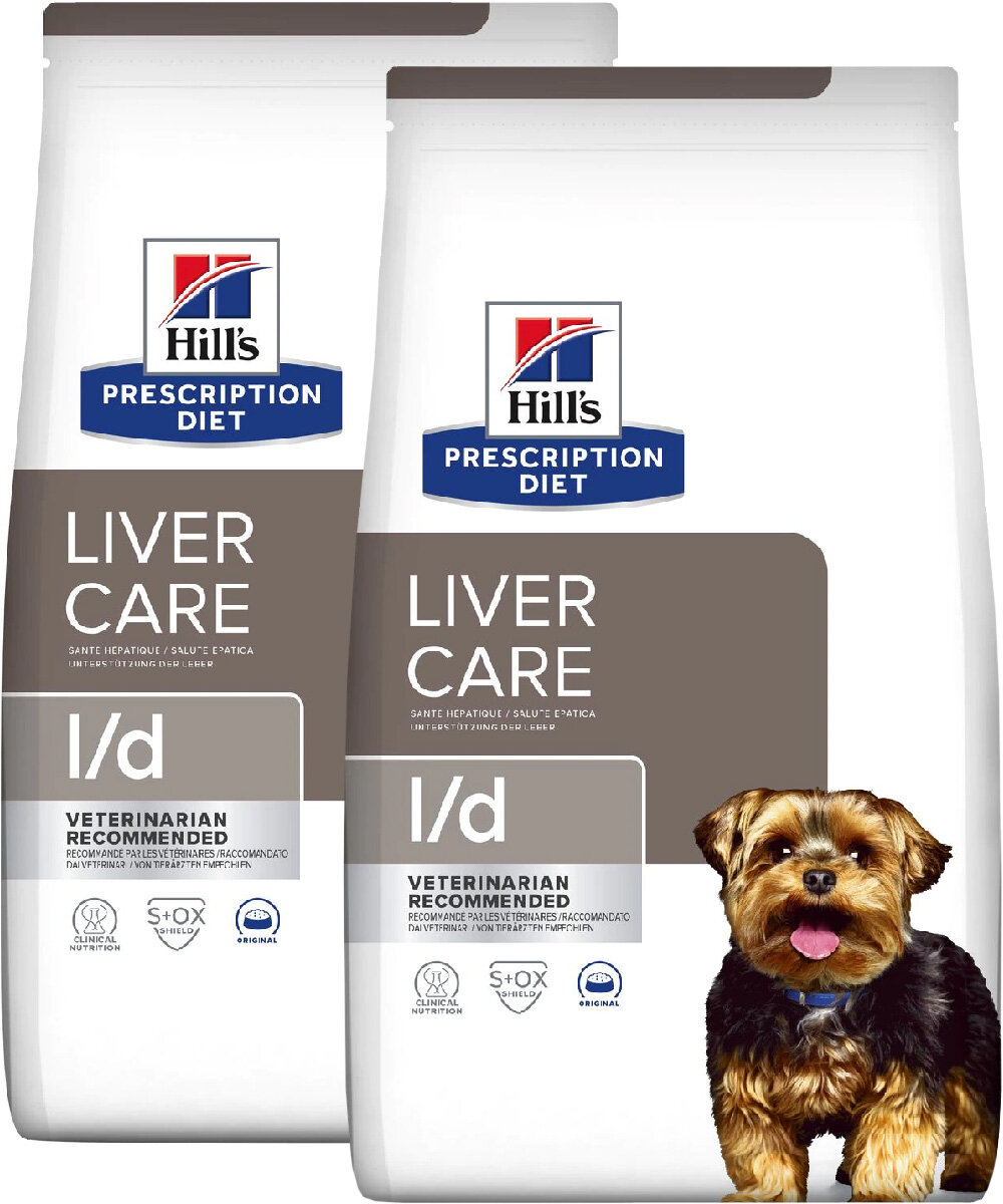HILL'S PRESCRIPTION DIET L/D для взрослых собак при заболеваниях печени (10 + 10 кг)