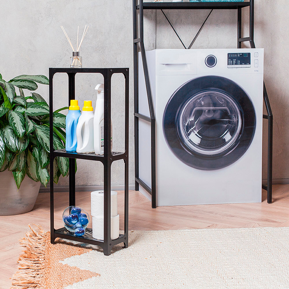 фото Полка для ванной 750х300х150 мм Ulitka Camelot черная (74104099/27571)