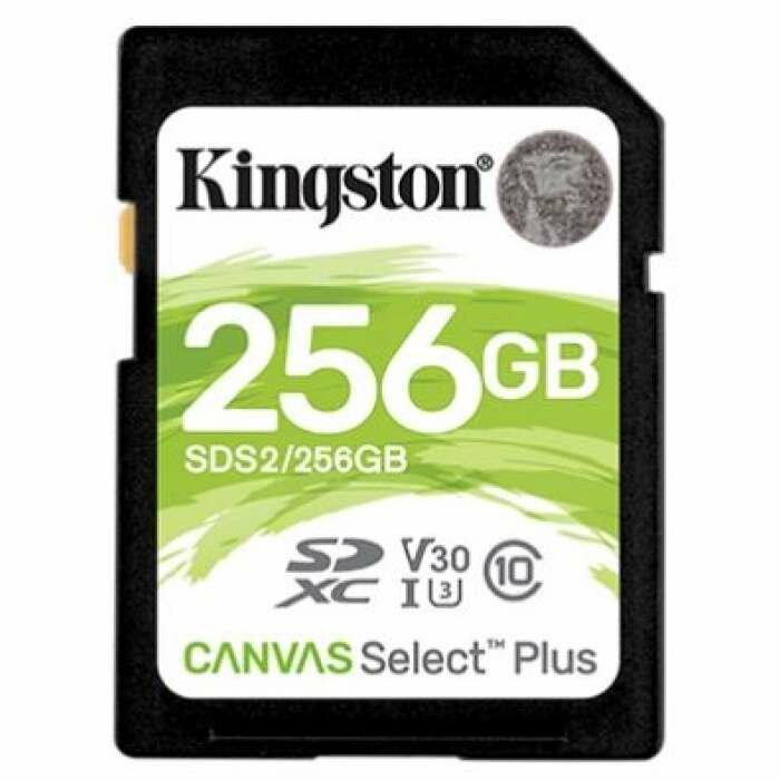Носитель информации Kingston Secure Digital Flash Card 256GB SDXC Canvas Select Plus 100R C10 UHS-I U3 V30