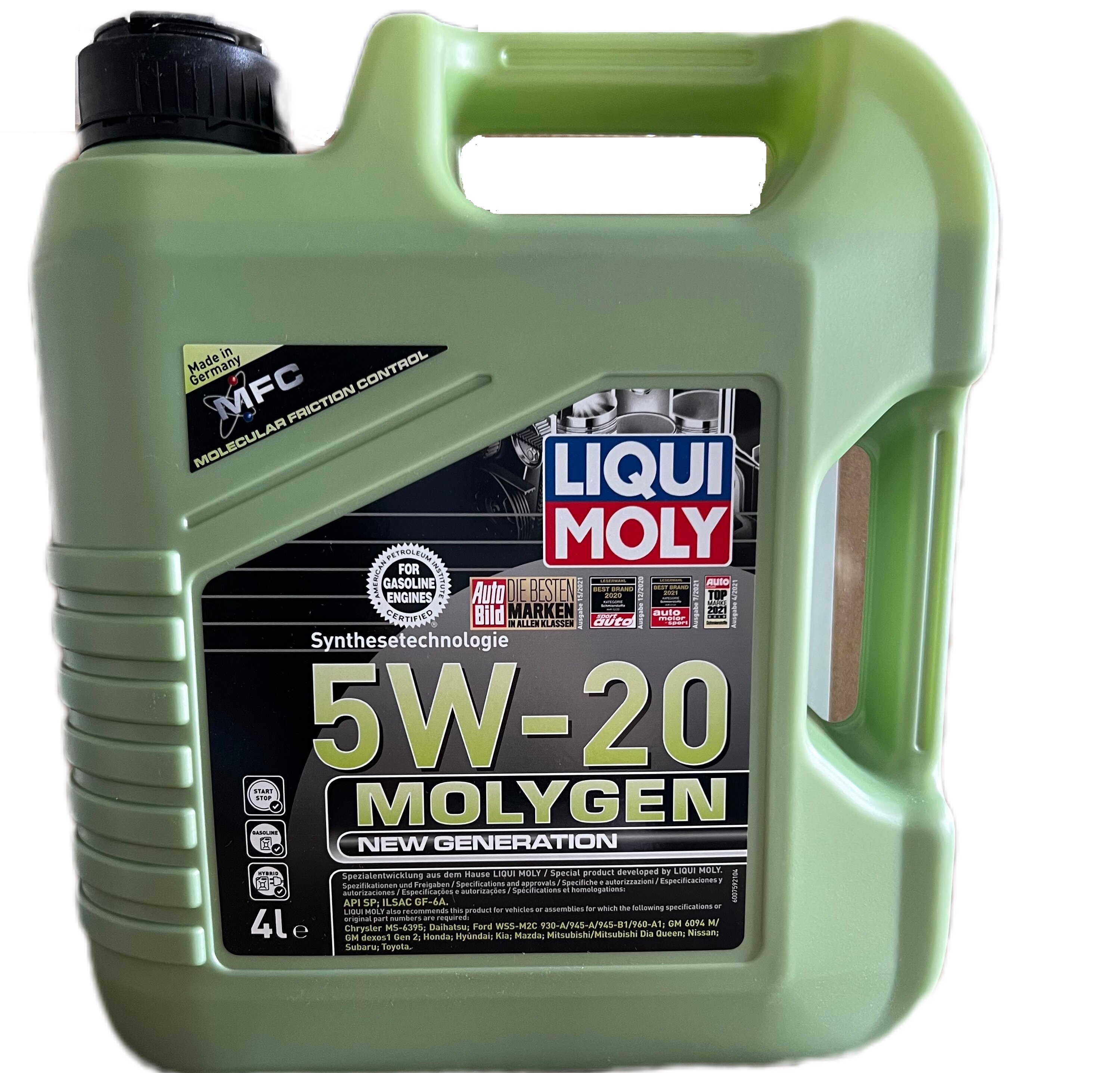 НС-синтетическое моторное масло Molygen New Generation 5W-20 4л