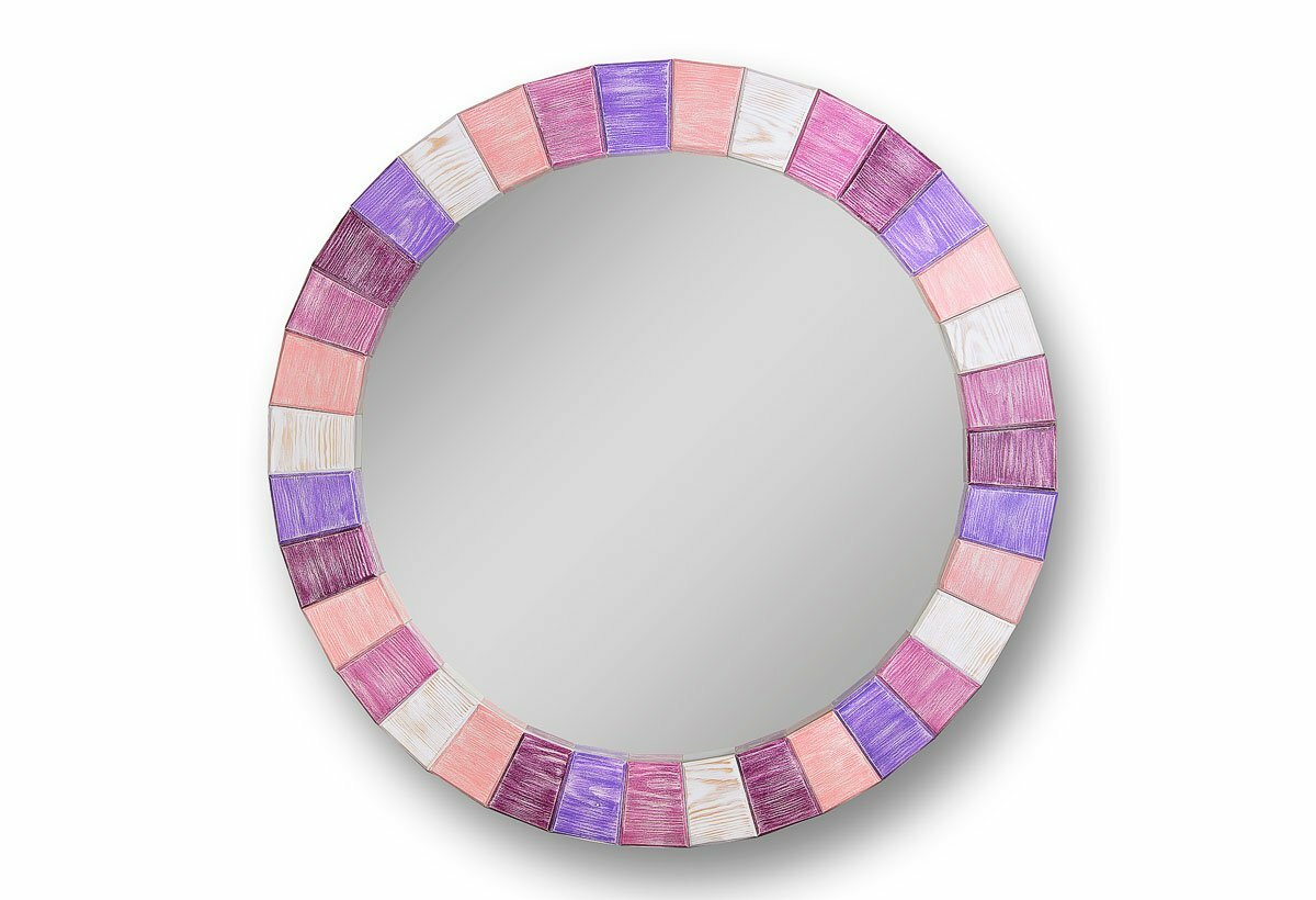 Зеркало deti-colors сосна фиолетовый узкое 74см - фотография № 1