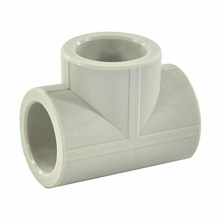 фото Тройник PP-R серый Дн 32 внутренняя пайка VALFEX 10111032Г
