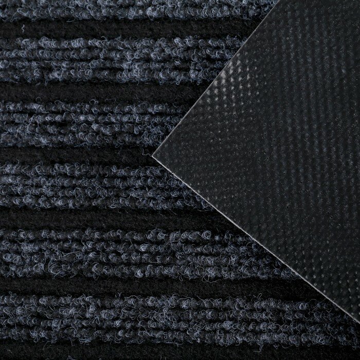 Коврик влаговпитывающий ребристый «Барьер», 60×90 см, цвет серый - фотография № 3