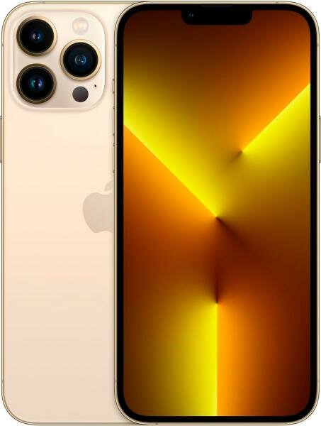 Смартфон Apple A2643 iPhone 13 Pro Max 128Gb золотой моноблок 3G 4G 6.7 iPhone iOS 15 12Mpix 802.11 a/b/g/n/ac/ax NFC GPS TouchSc