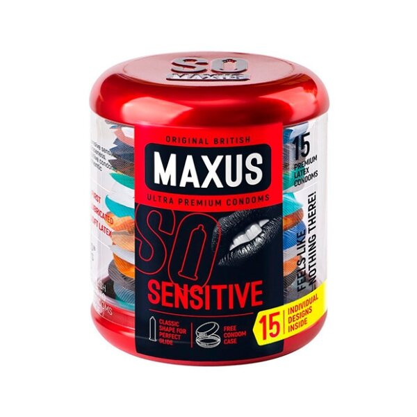 Презервативы MAXUS Sensitive Ультротонкие №15 с кейсом