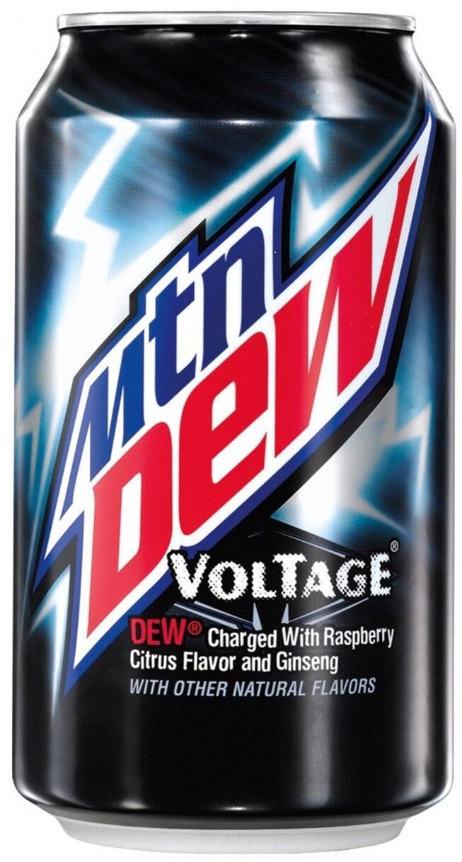 Газирорванный напиток Mountain Dew Voltage / Маунтин Дью Малина Цитрус 355 мл (США)