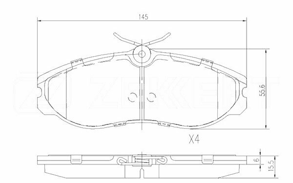 Колодки тормозные передние Ford Maveric II 93- Nissan Serena (C23) 91- Terrano (R20) 93- Vanette