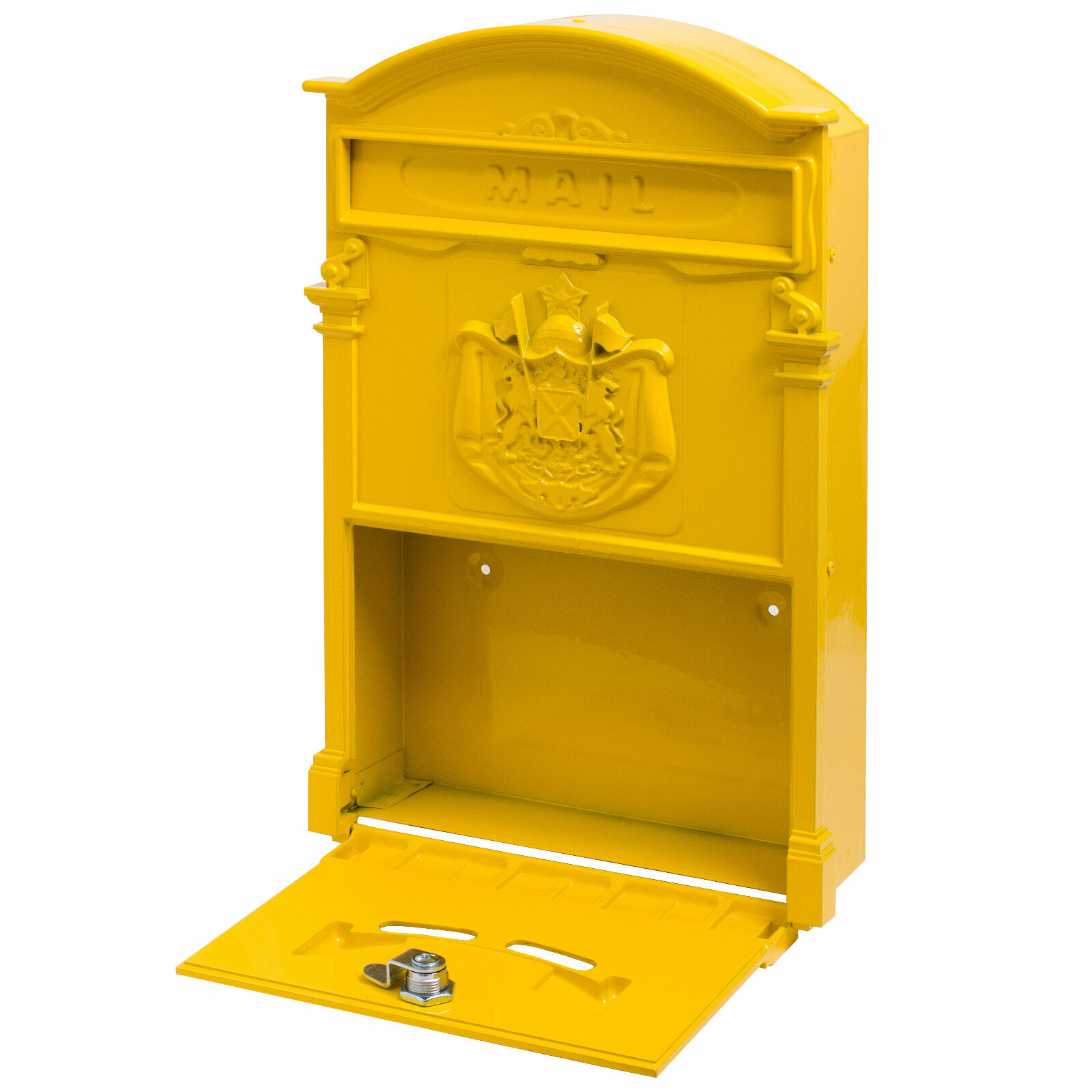 Почтовый ящик с замком уличный металлический для дома №4010 желтый, Аллюр - фотография № 10
