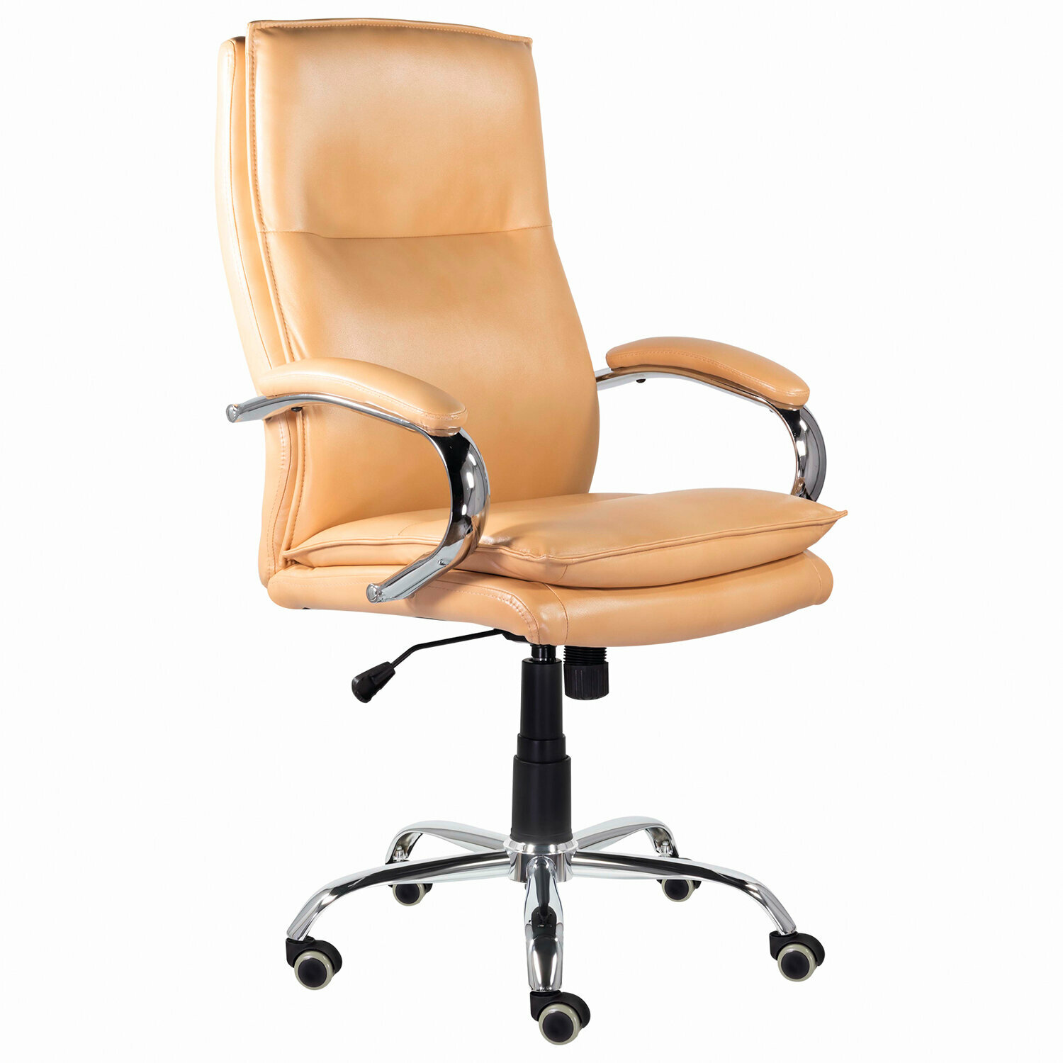 Кресло офисное BRABIX Premium Cuba EX-542, экокожа, бежевое (532551)
