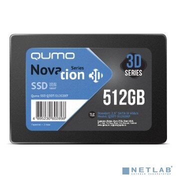 Qumo накопитель QUMO SSD 512GB Novation TLC 3D (Q3DT-512GSKF) 2,5" R/W 550/500 MB/s SM2258XT/SM2259XT OEM