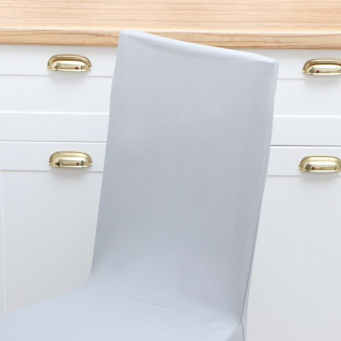 Чехол на стул со спинкой, цвет серый, 90х40х40 см, 100% п/э - фотография № 2