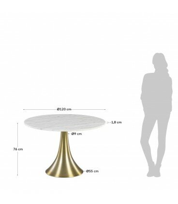 Oria круглый обеденный стол Ø 120 cm - фотография № 4