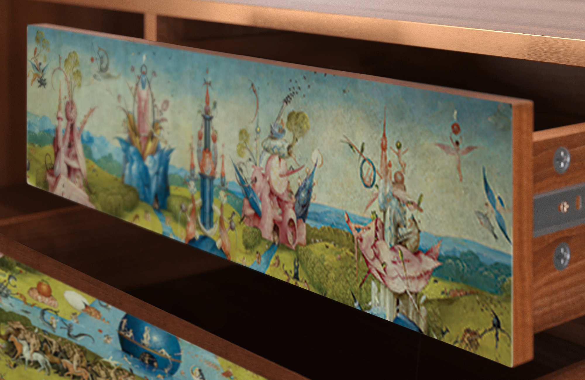 ТВ-Тумба - STORYZ - T4 The Garden by Hieronymus Bosch, 170 x 59 x 48 см, Орех - фотография № 5