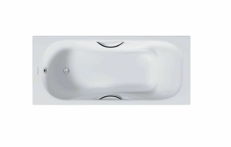 Ванна чугунная эмалированная Aquatek 1500x750 в комплекте с 4-мя ножками и 2-мя ручками AQ8050FH-00 гамма