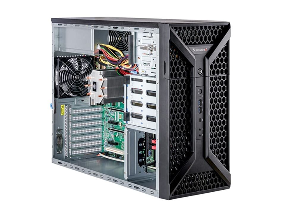 Серверная платформа Supermicro SYS-531A-IL/Tower/1x1700/ 4xDDR5-4400 UDIMM/ x3.5" M.2