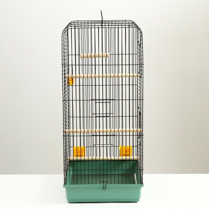 Клетка для птиц "Рикки 4" 48х 36 х 81 см, микс цветов - фотография № 3