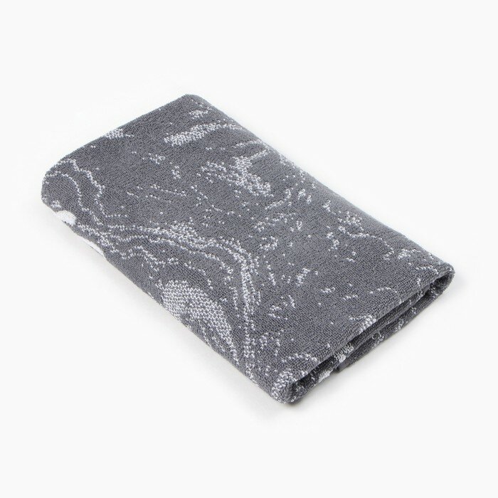 Полотенце махровое Этель "Константин" серый, 50х90см, 100% хлопок, 420гр/м2 - фотография № 5