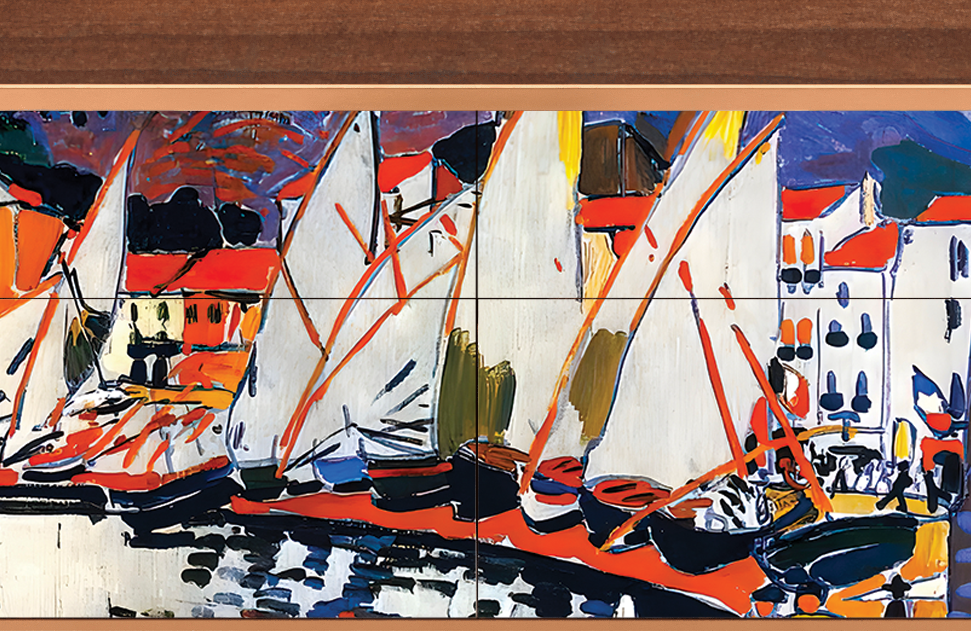 Комод - STORYZ - BS4 Le Séchage des voiles by Andre Derain, 115 x 85 x 48 см, Орех - фотография № 5