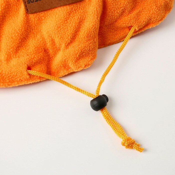 Лежанка для животных на стяжке с ушками, цвет оранжевый 30-50 см - фотография № 5