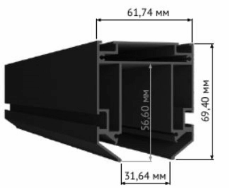 фото ST LUCE ST015.129.02 Профиль для монтажа SKYLINE 220 в натяжной ПВХ потолок (S25) ST-Luce Длина 2 000мм