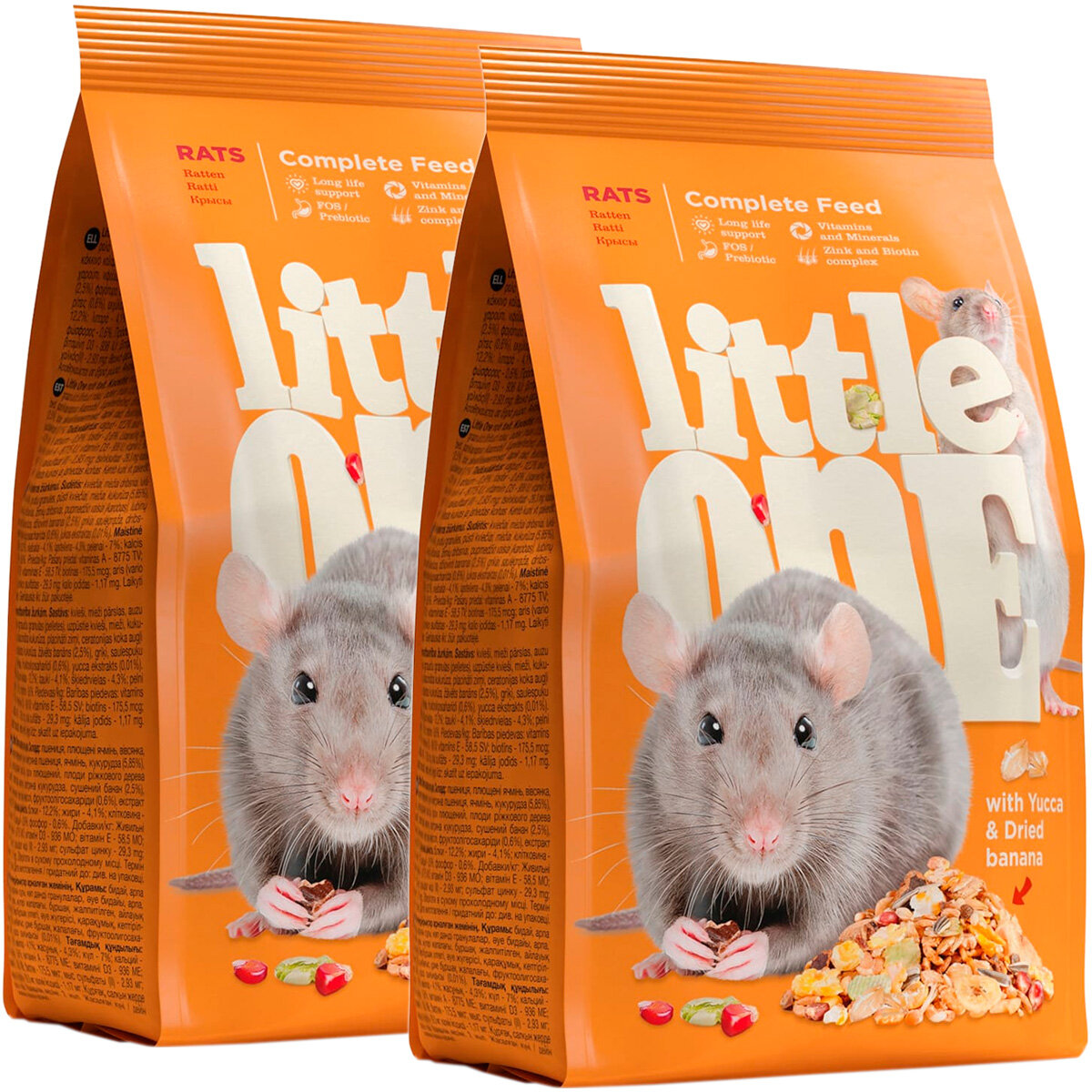 LITTLE ONE RATS корм для крыс (400 гр х 2 шт)