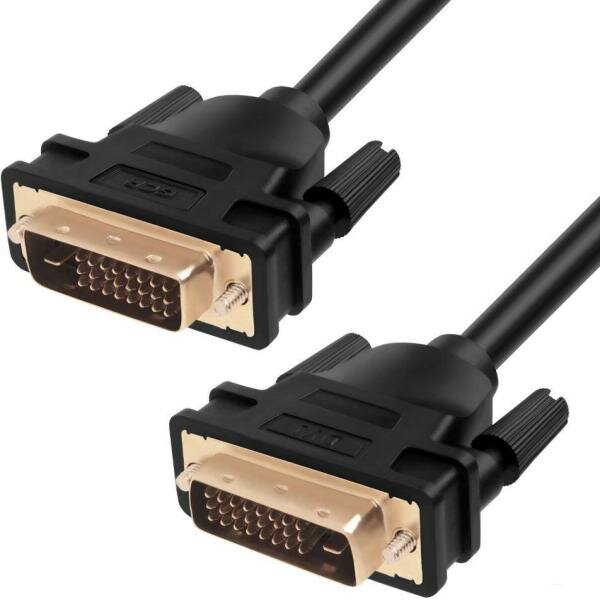 Кабель DVI 3м Green Connection GCR-DM2DMC-3.0m круглый черный