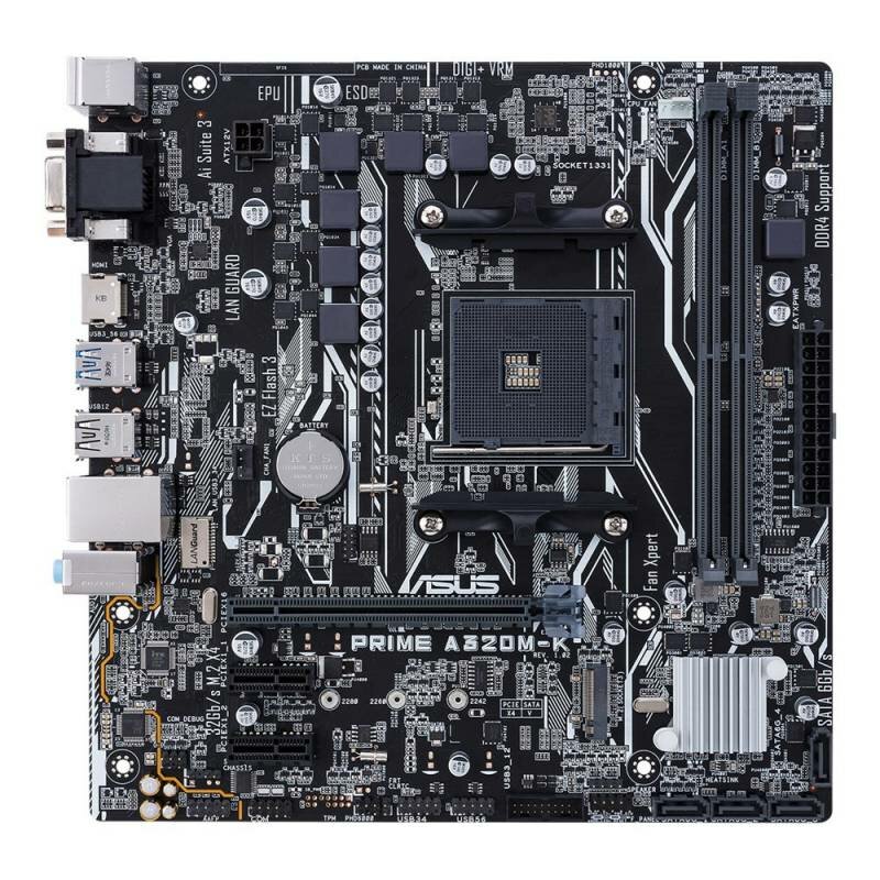 ASUS PRIME A320M-K (A320) (mATX, A320, 2xDDR4-3200, M.2, VGA, HDMI, COM)