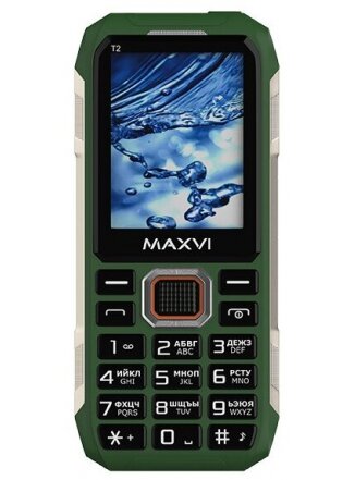 Мобильный телефон Кнопочные телефоны Maxvi T2 (Зеленый)