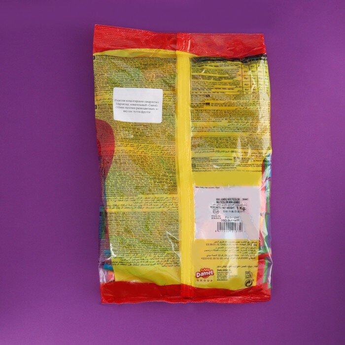 DAMEL Мармелад жевательный DAMEL Мини палочки разноцветные, 1кг - фотография № 2
