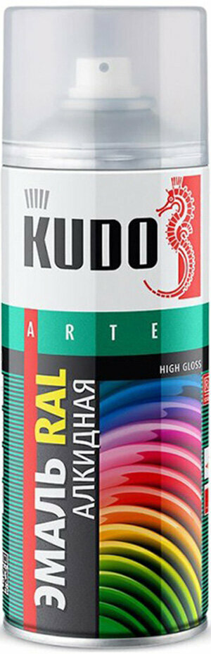 KUDO KU-08017 эмаль аэрозольная алкидная RAL 8017 шоколадно-коричневый (052л)