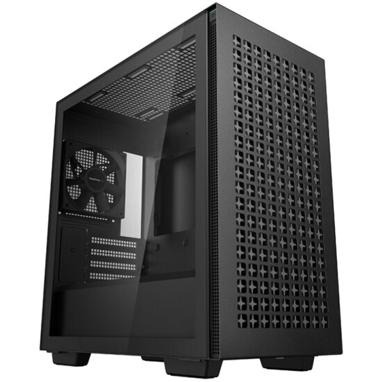 Корпус Deepcool CH370, без БП, боковое окно (закаленное стекло), черный, mATX